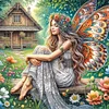 Diamond Painting-DIY Full Round Drill Garden Butterfly Fairy