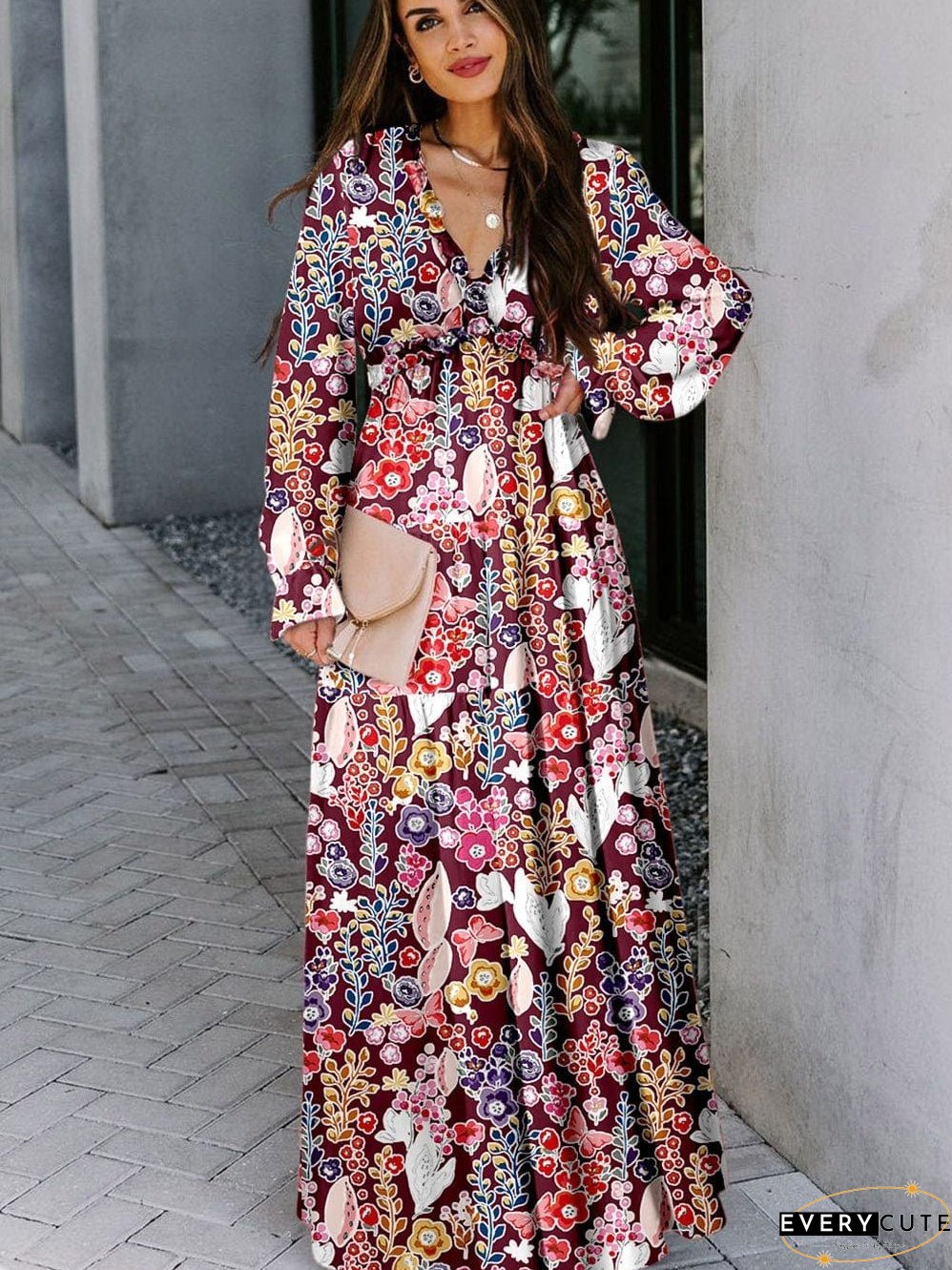 Plus Size Floral Dress