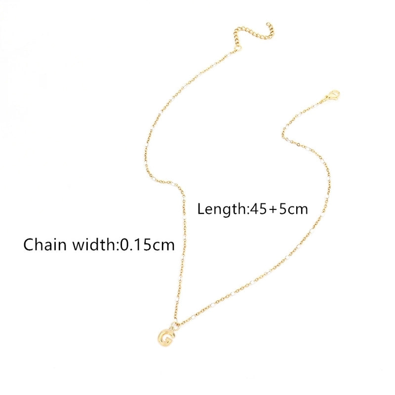 Elegant Minimalist Classic Style Letter 201 Stainless Steel 304 Stainless Steel Pendant Necklace