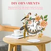 (US Local)Acrylic Special Shape Flower Bird Diamond Painting Clock Ornaments Kit for Home
