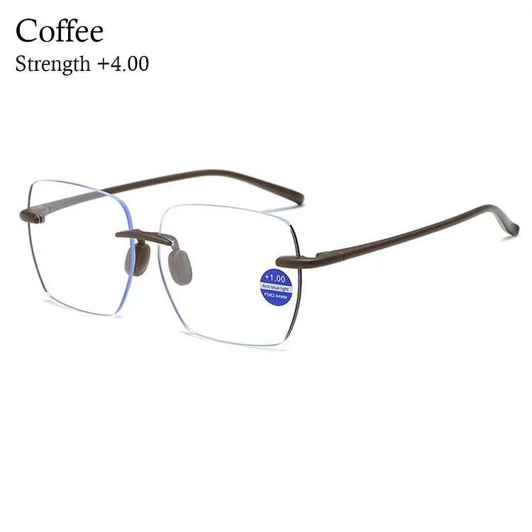 Diamond Cut Rimless Reading Glasses High-definition Ultralight Eyeglasses Anti Blue-ray Far Sight Eyewear Women Men