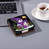 (US Local)5D DIY PU Snowman Diamond Painting Notecard Box Gem Art Sticky Note Holder