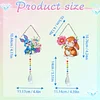 2pcs Flower Bunny Diamond Painting Double-sided Crystal Window Suncatcher Craft Set Birthday Gifts Home Garden Decor Hanging Kit