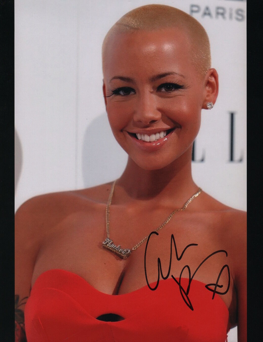 Amber Rose signed 11x14 Photo Poster painting