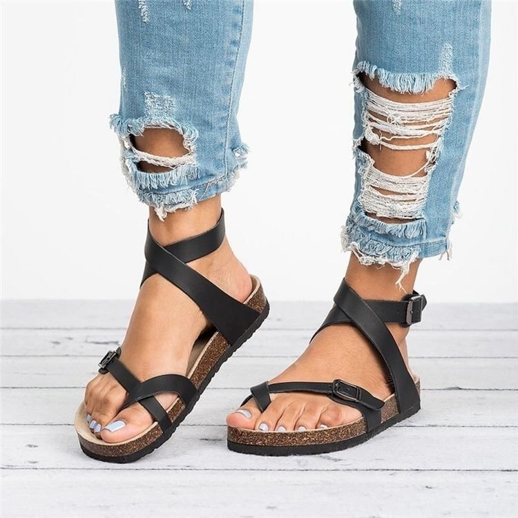 Women Platform Sandals Ladies Outdoor Sport Summer Sandal Plus Size 43 Leather Flat Slipper Female Flip Flop Casual Beach Shoes