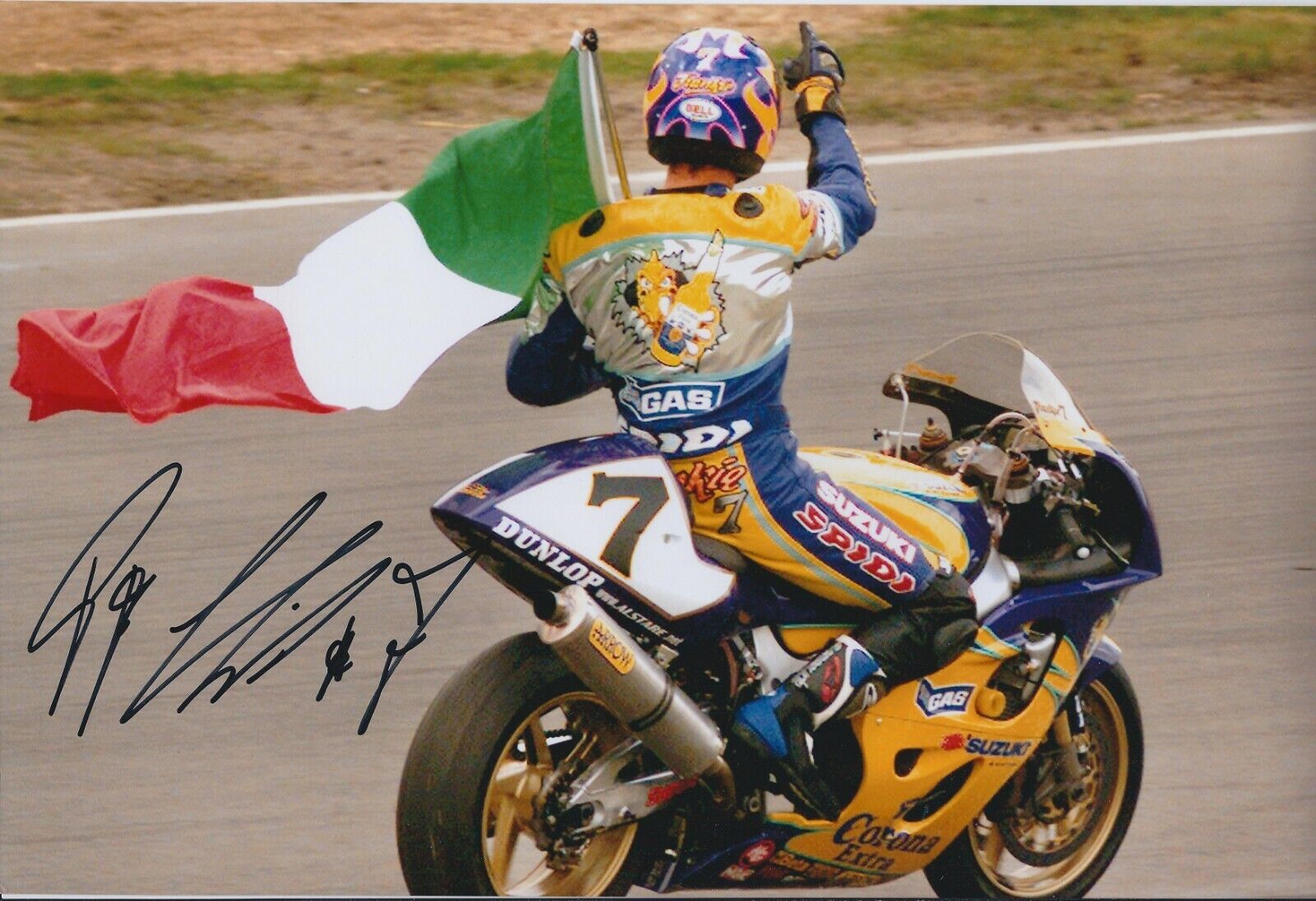 Pierfrancesco Frankie Chili SIGNED Autograph on 12x8 Superbike Photo Poster painting AFTAL COA