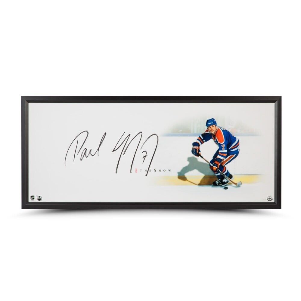 Paul Coffey Signed Autographed 20X46 Framed Photo Poster painting The Show Edmonton Oilers UDA