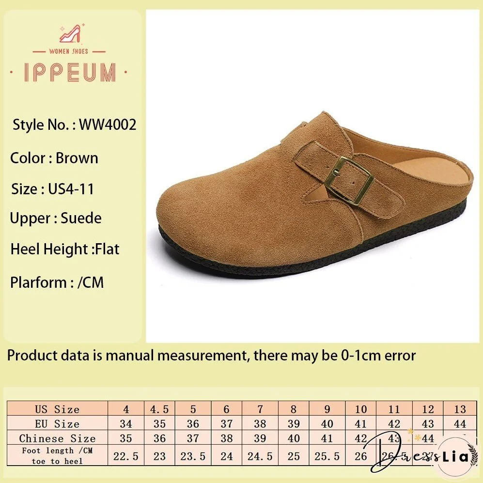 Joskka Women's Mules Casual Clogs Slippers New In Summer Outdoor Round Toe Flats Big Size Designer Dupes Shoes