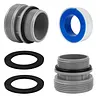 Compatible for Intex 4560 Plastic Pool Pump Hose Adaptor Leak Proof 40mm To 1.5 Inch Converter Kit Rust Proof Pool Hose Fitting Adapter Kit Pools Filter Pumps Piping Parts
