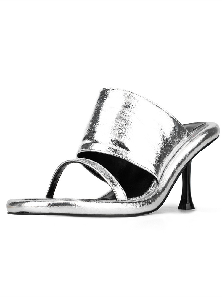 GOOSHOE Women's Fish Mouth Sandals High Heel Slippers Women's Shoes Large 43 Slippers Women