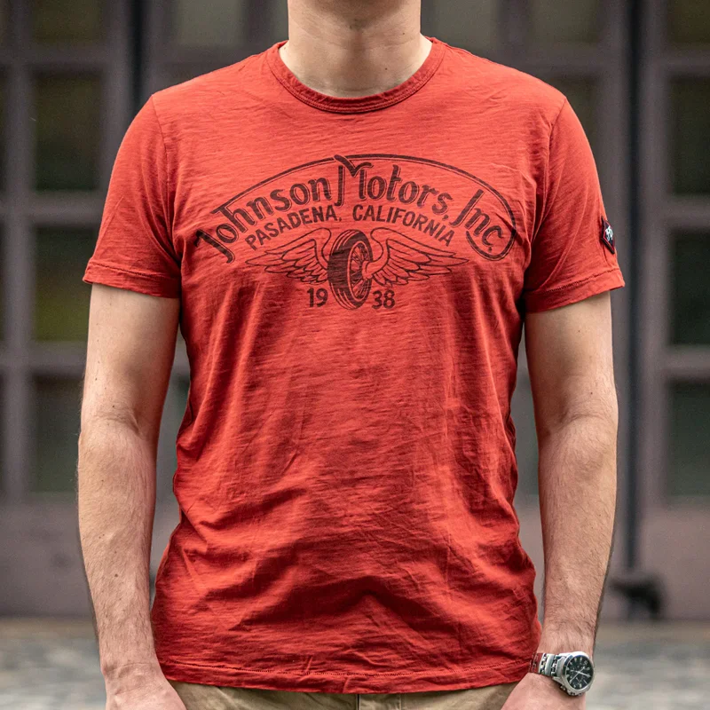 Casual 100% Cotton Wing Wheel T-Shirt