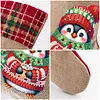 DIY Diamond Painting Christmas Stockings Hanging Ornaments Large Capacity Xmas Socks Pendant Wear Resist Candy Gift Storage Bags for Family Christmas Holiday Party Decoration (Christmas penguin)