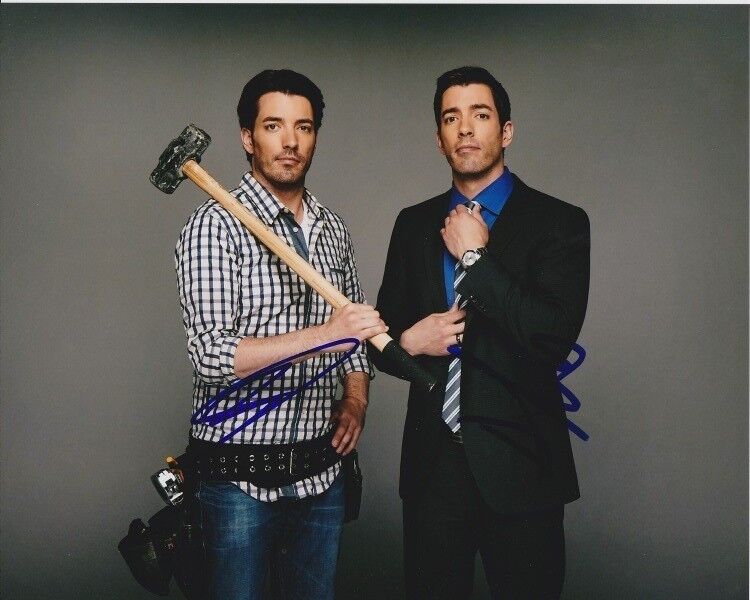 DREW & JONATHAN SILVER SCOTT Signed Autographed PROPERTY BROTHERS Photo Poster painting