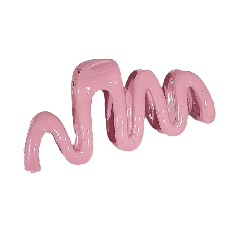 Jelly Color Wave Grab Clip Back Head Hair Grab Disc Hair Clip Shark Clip  New Summer Hairpin Headwear