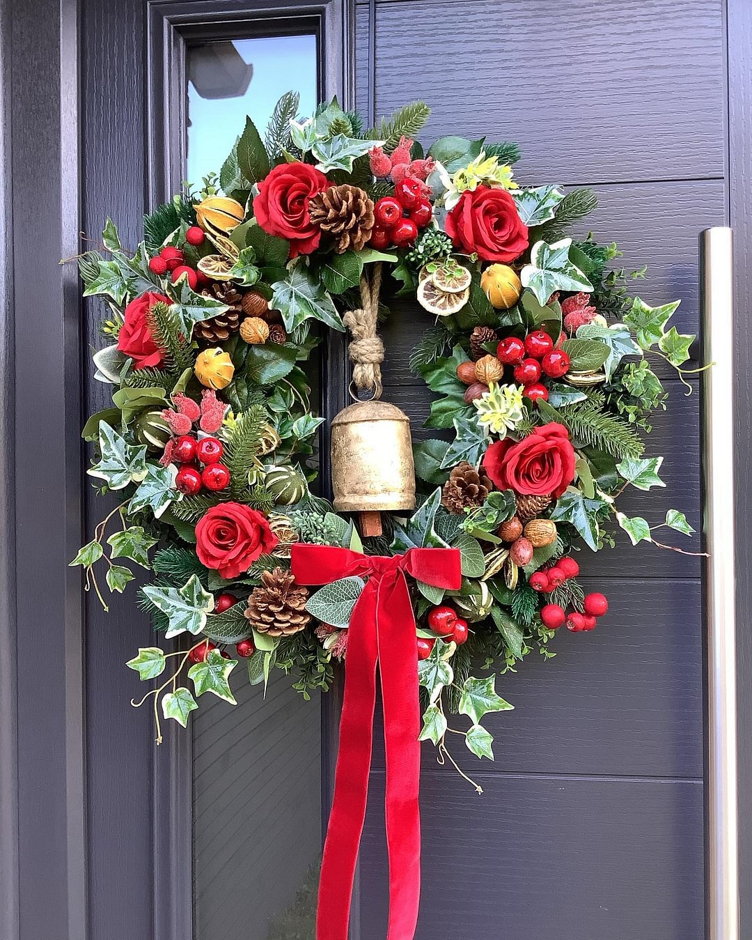 🎄Christmas Hot Sale 49% Off🔥🔔Christmas Large rustic cow bell Wreath🔔