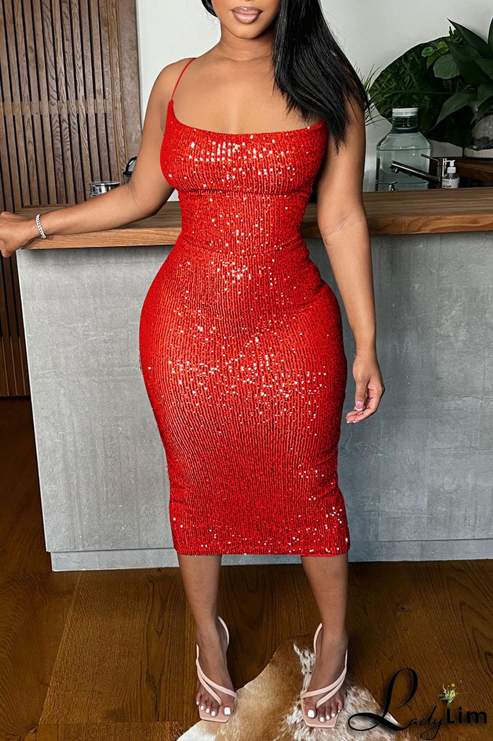 White Sexy Solid Sequins Patchwork Backless Spaghetti Strap One Step Skirt Dresses