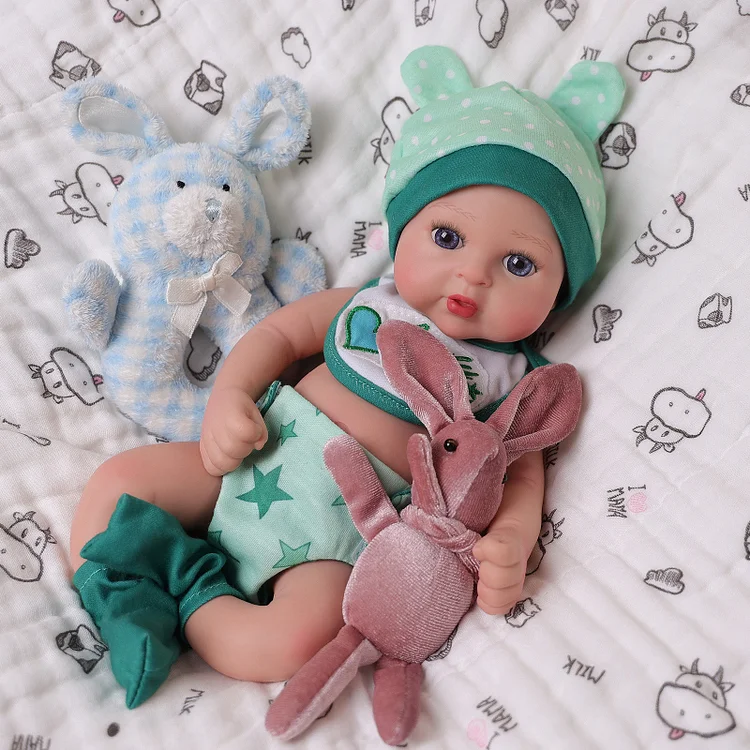 Babeside Abby 12" Realistic Silicone Quiet Baby Newborn Girl Healing the Heart