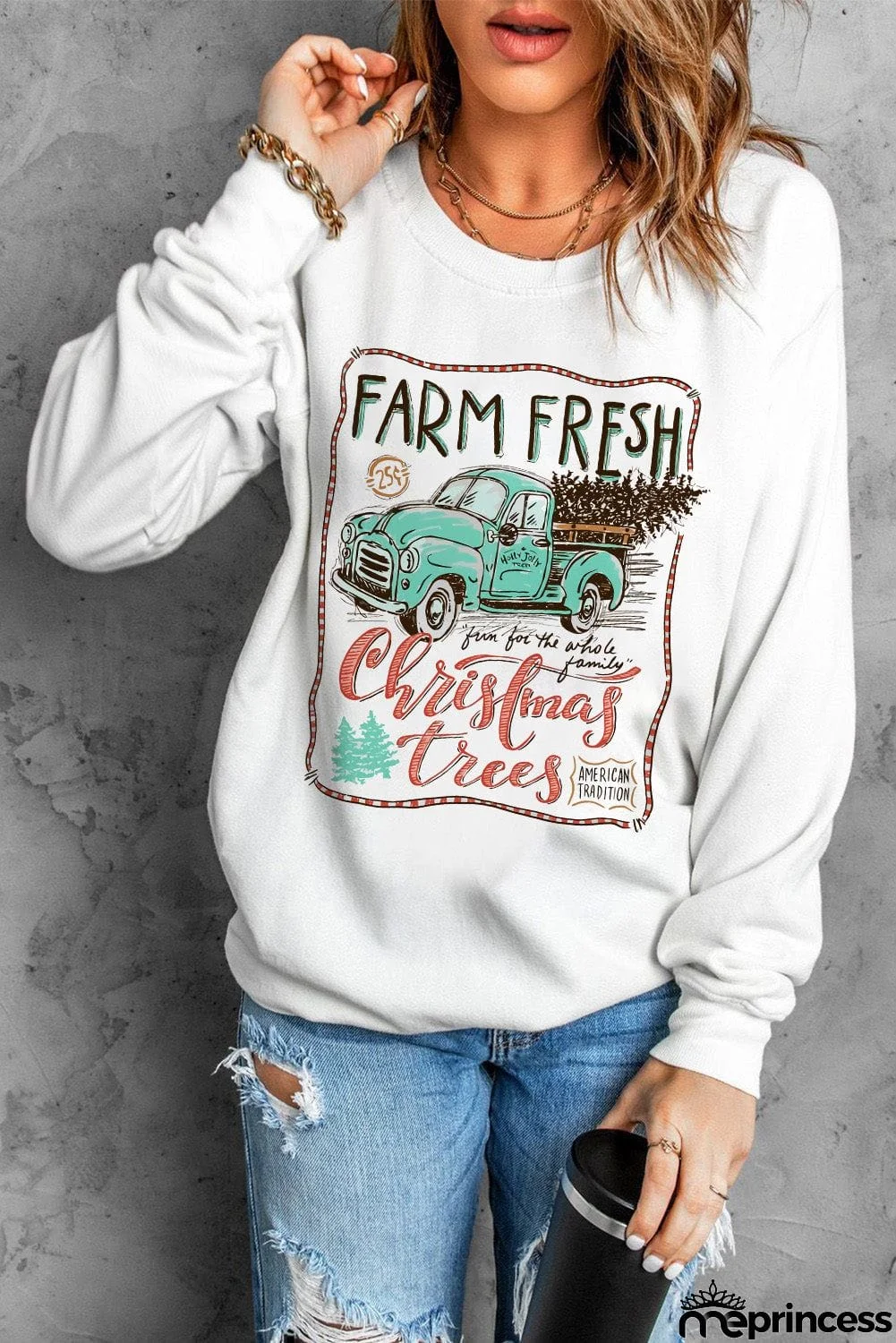 Sweet Christmas Drinks Graphic Sweatshirt