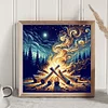 Diamond Painting -DIY Round Dril Forest Picnic Campfire