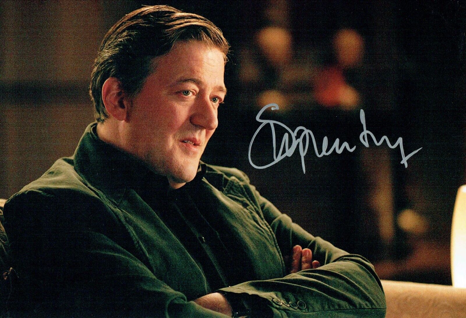 Stephen FRY SIGNED Autograph 12x8 Photo Poster painting 7 AFTAL COA British Comedy Legend