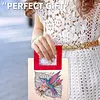 Sac &agrave; main DIY peinture en diamant avec poign&eacute;e carr&eacute;e, sac fourre-tout en diamant pour maquillage, kits de peintures multi-usages en diamants, sacs &agrave; main cr&eacute;atifs pour femmes, cadeau artisanal pour filles (colibri)