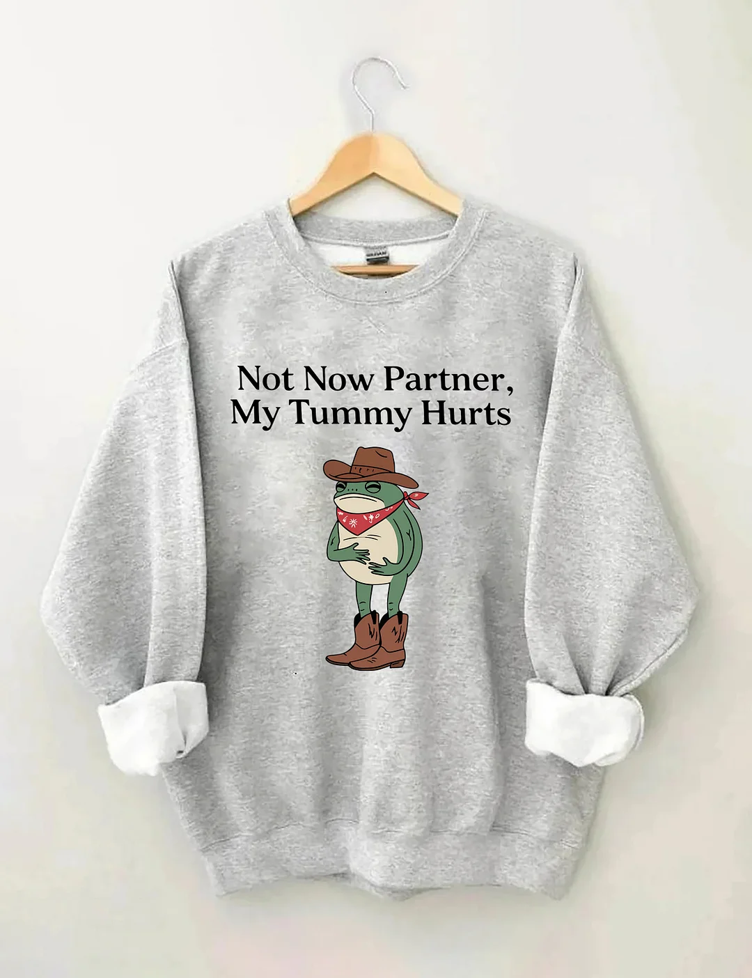 Not Now Partner My Tummy Hurts Sweatshirt