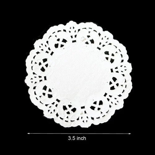 Christmas Gift 100 Pcs 3.5"=88mm White Round Lace Paper Doilies / Doyleys,Vintage Coasters / Placemat Craft Wedding Christmas Table Decoration