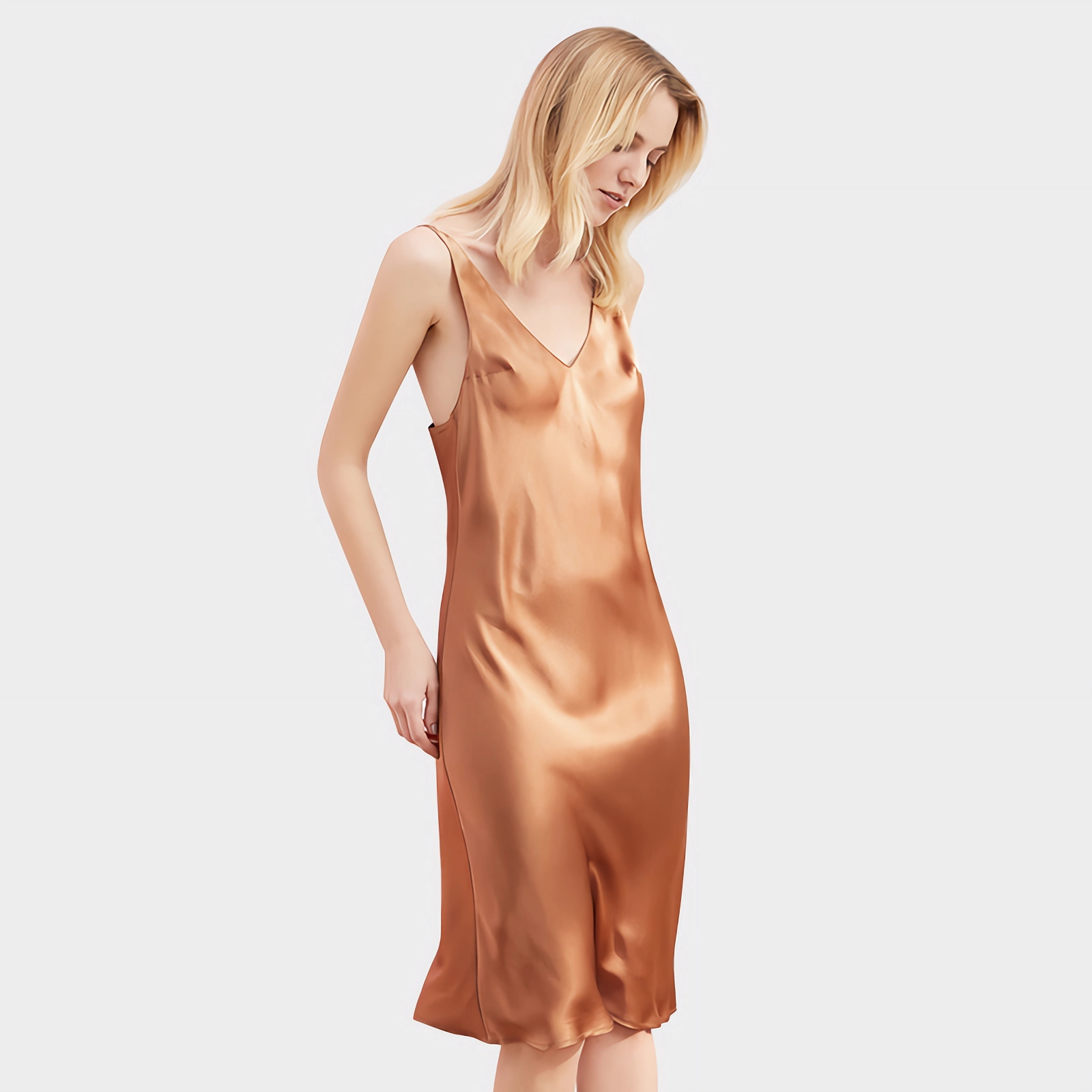 22 Momme Luxury Sleeveless Women's Silk Nightgown REAL SILK LIFE