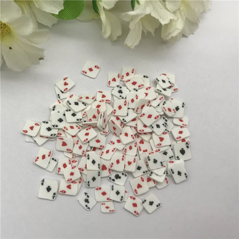 20g 5mm Playing cards for Resin DIY Supplies Nails Art Polymer Clear Clay accessories DIY Sequins scrapbook shakes Craft