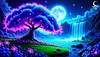 Luxury AB Velvet Diamond Painting Kit - Magic Forest