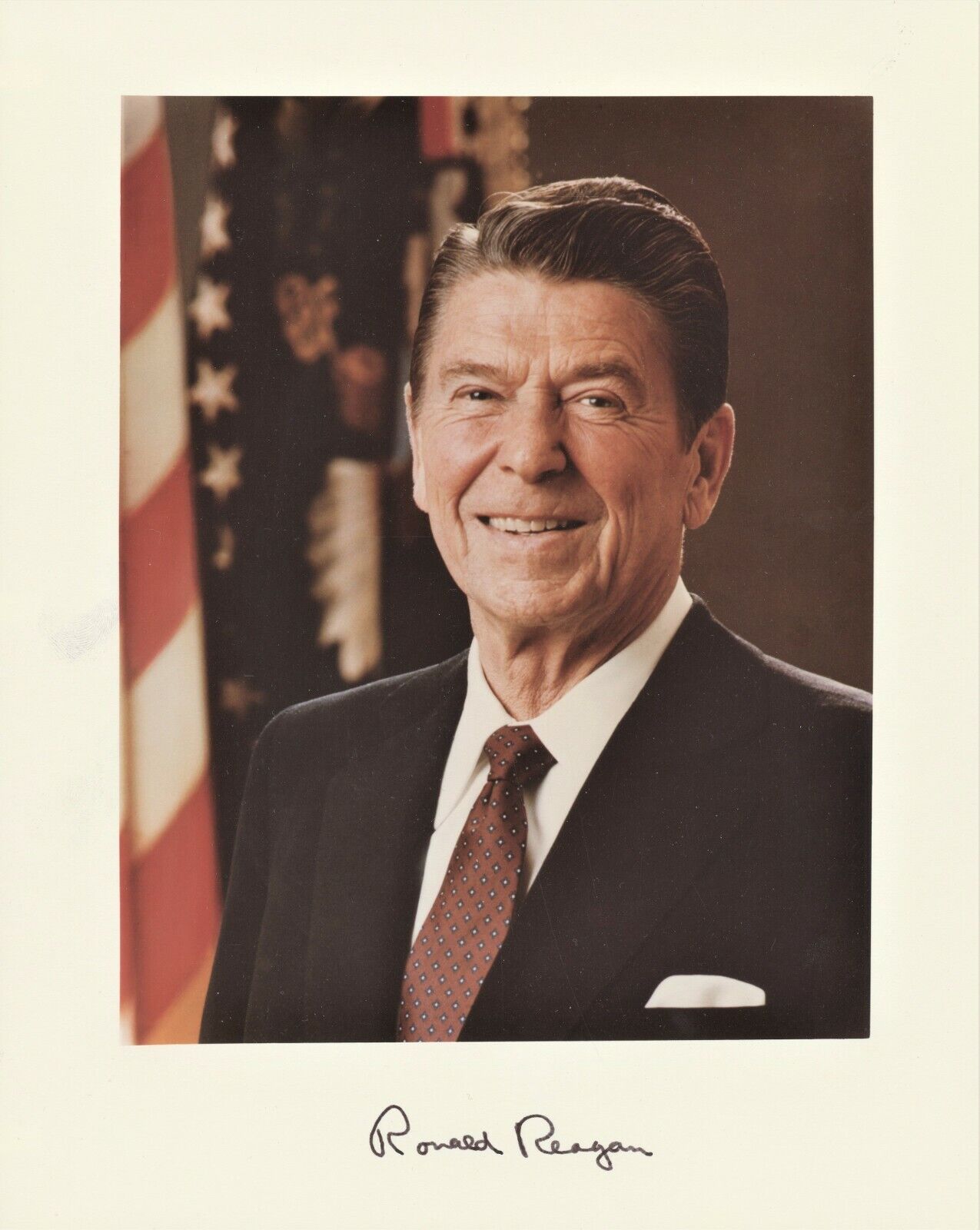 RONALD REAGAN Professional Photo Poster painting w/ Facsimile Signature