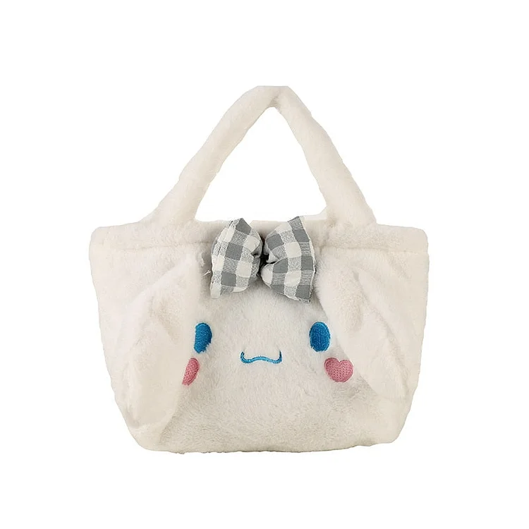 Kawaii Cinnamoroll Sanrio Plush Bag My Melody Anime Handbags Kt Cat Purin Dog Kuromi Plushie Free Shipping Backpack for Girls