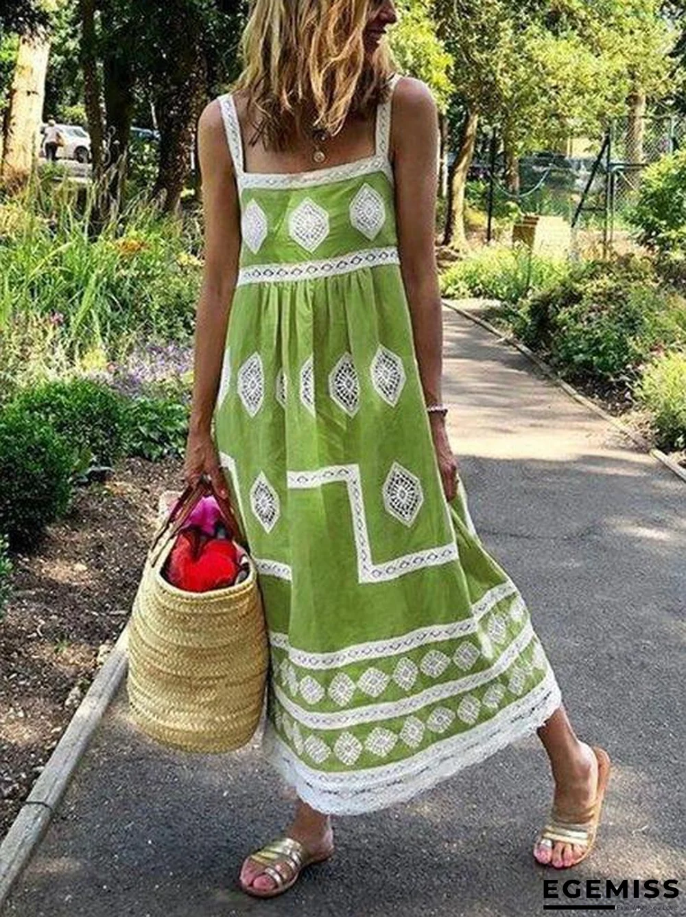 Bohemian Loose Casual Large Size Dress | EGEMISS