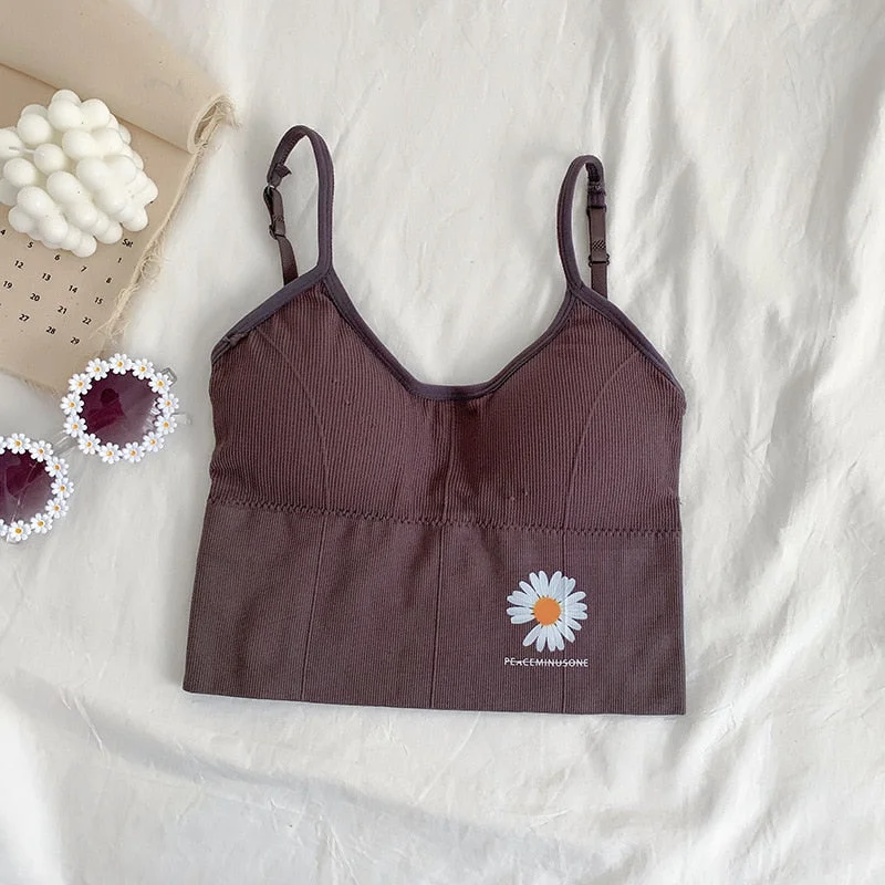 Women's Cotton Bra Tube Top Bra Women Fashion Tank Up Female Sports Bra Sexy Lingerie Push Up Brassiere Ladies Bralette Top