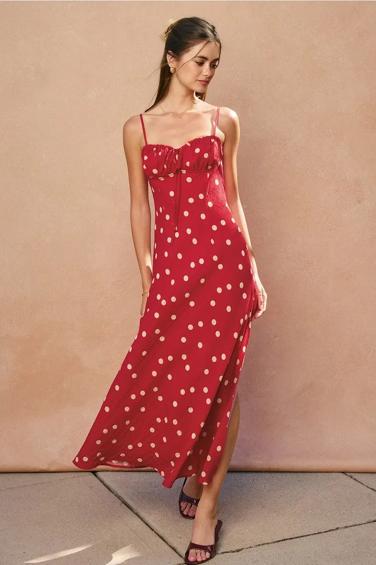 Rouge Polka Dress