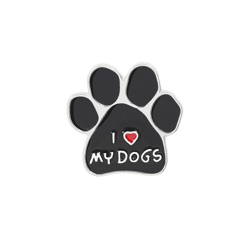 Cartoon Style Cute Classic Style Pin Cartoon Paw Print Alloy Stamping Stoving Varnish Plating Unisex Brooches Collar Pin