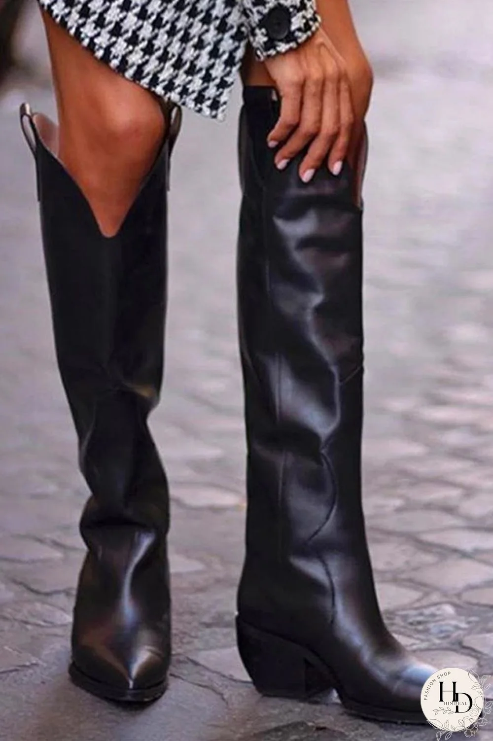 Over The Knee Western Boots
