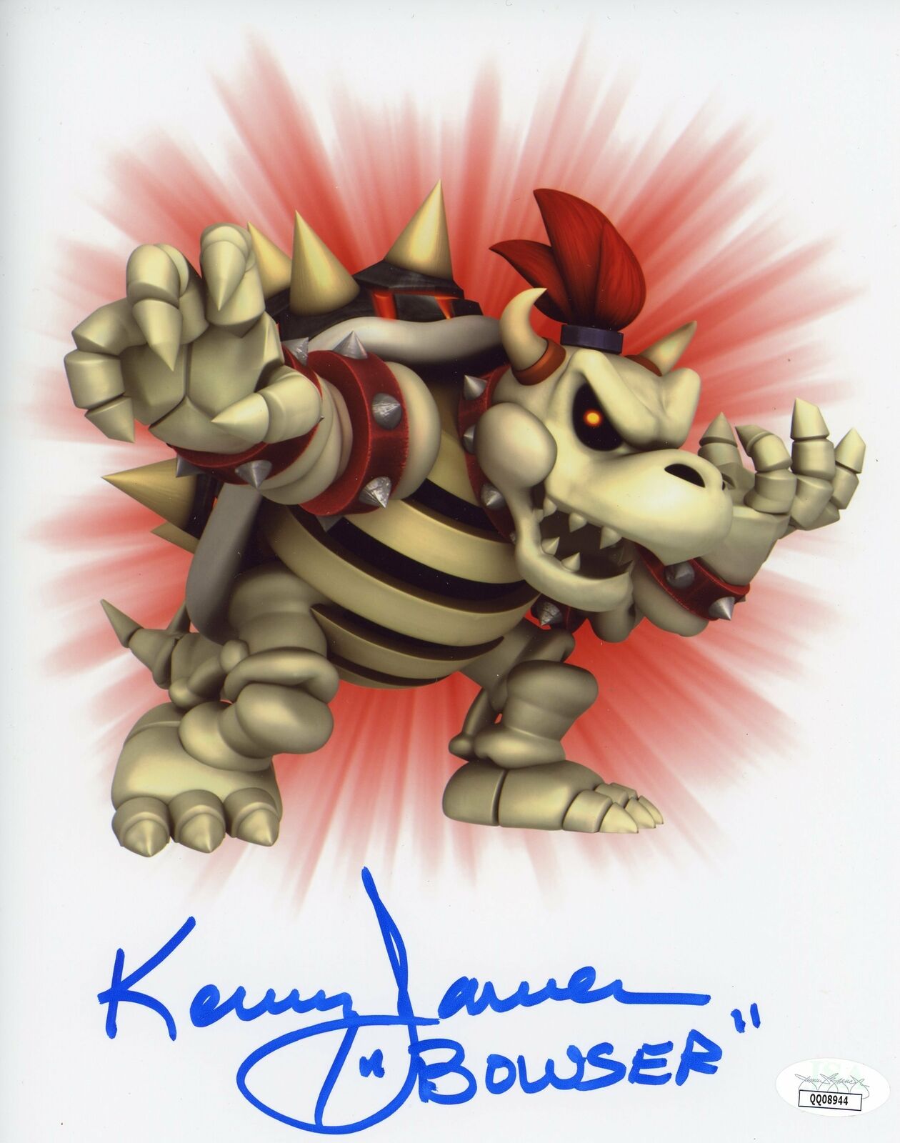 Kenny James BOWSER Mario Bros. 8x10 Photo Poster painting Signed Autograph JSA Certified COA