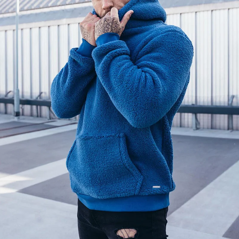 Sukestyle Fashion Hooded Men's Plush Sweater