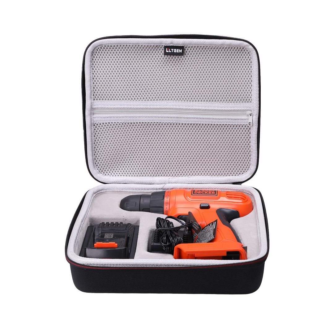 LTGEM EVA Hard Case for DECKER 20V MAX Cordless Drill (LDX120C/LD120VA) and Accessories - Protective Carrying Storage Bag (Sale Case Only)
