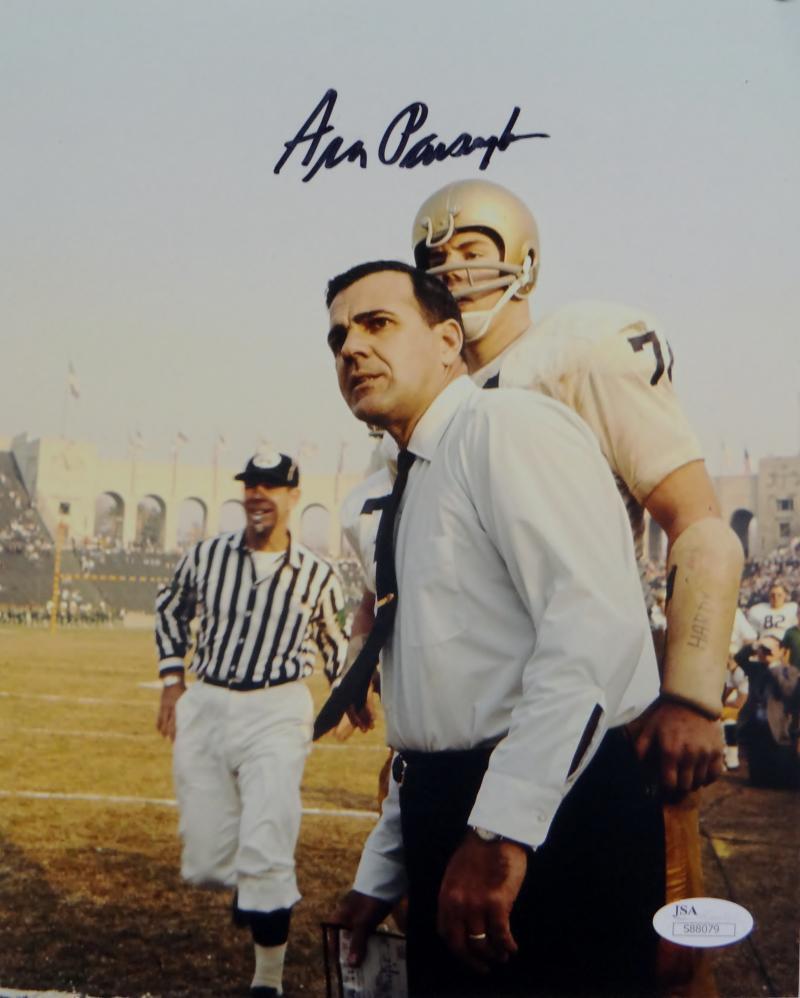 Ara Parseghian Autographed Notre Dame 8x10 White Shirt And Tie Photo Poster painting- JSA Auth