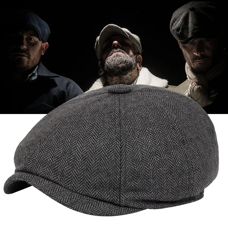 Vintage woolen reporter beret Hat