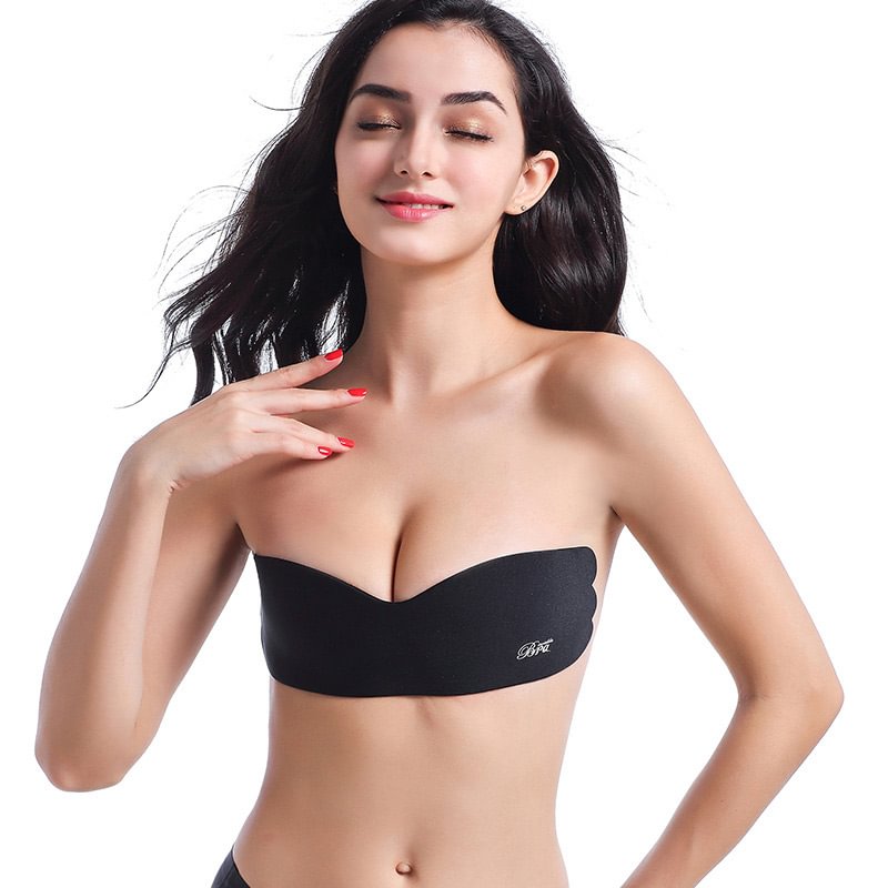 Adhesive Silicone Invisible One-Pieces Push Up Strapless Bra