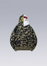 Hello Kitty x Bape Green Camo Hoodie