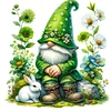 Diamond Painting-DIY Full Round Drill Green Gnome(40*40 CM)