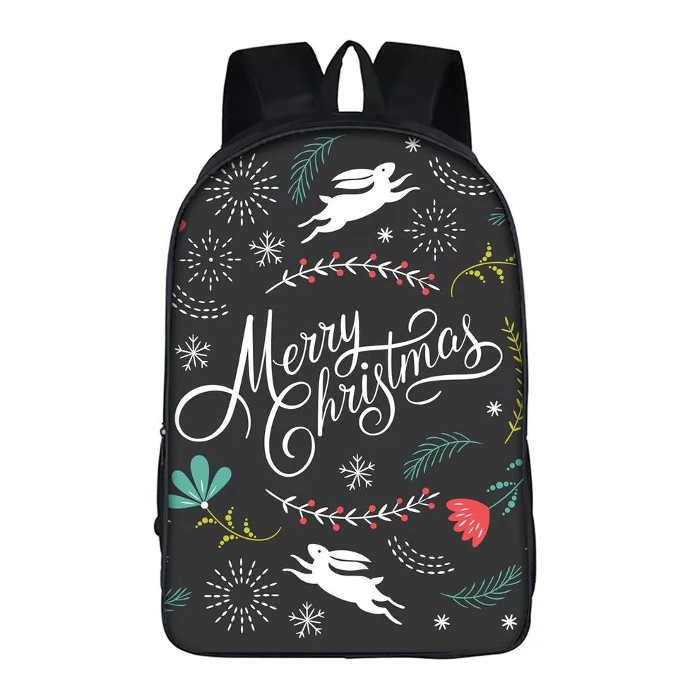 Buzzdaisy Christmas Santa Claus #15 Backpack School Supplies Satchel Casual Book Bag School Bag for Kids Boy Girls Backpack Junior Bag