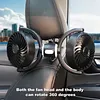 Dual Head Car Fan for Backseat 3 Speed Separate Control USB Air Circulation Fan 360 Degree Rotatable for Sedan SUV RV Truck Vehicle