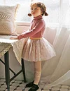 Kid Baby Girl Sparkle Lace Mesh Skirts Dresses
