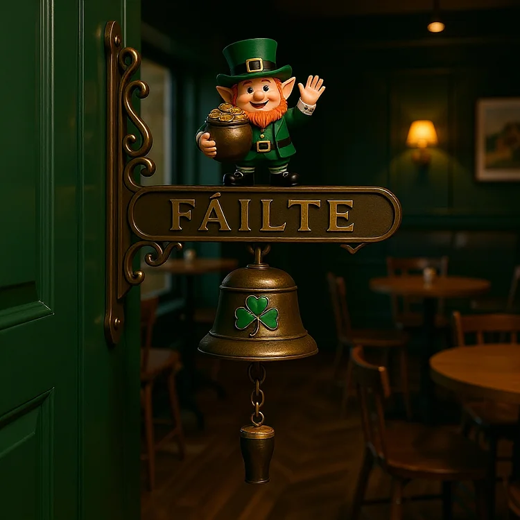 ☘St. Patrick&rsquo;s Day Leprechaun F&agrave;ilte Door Bell socialshop