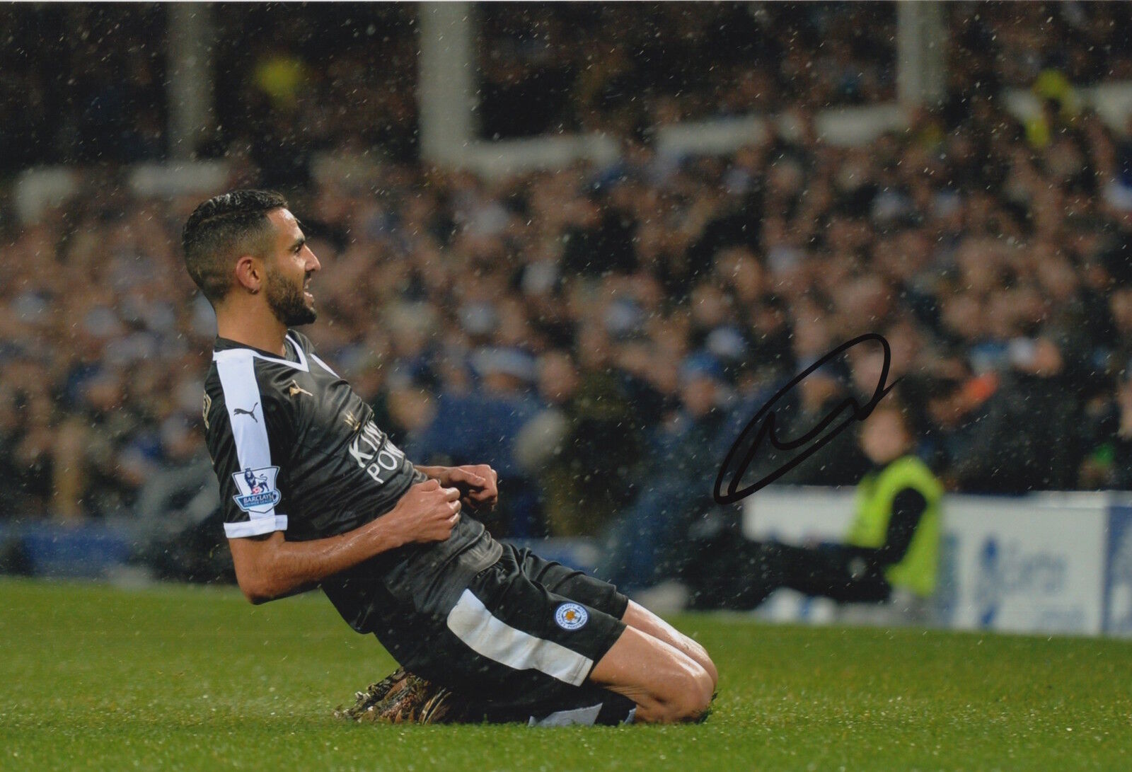 LEICESTER CITY HAND SIGNED RIYAD MAHREZ 12X8 Photo Poster painting 68.